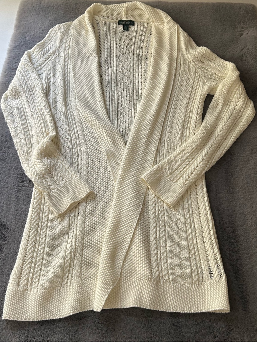 Ralph Lauren Jeans ivory long cardigan sweater